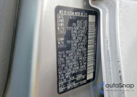 2012 Nissan Juke S z USA, uszkodzony, nr VIN JN8AF5MV3CT106715